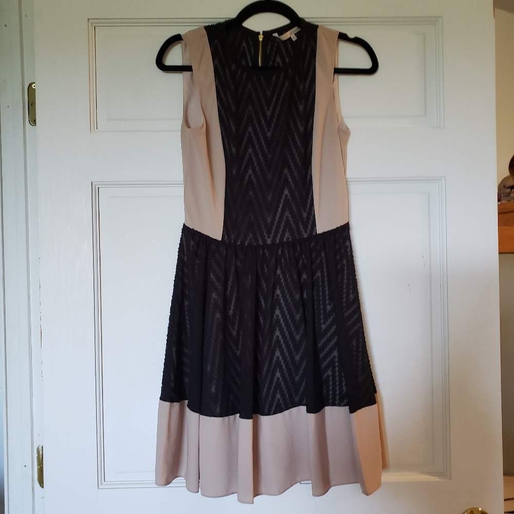Nude and Black Sleeveless dress